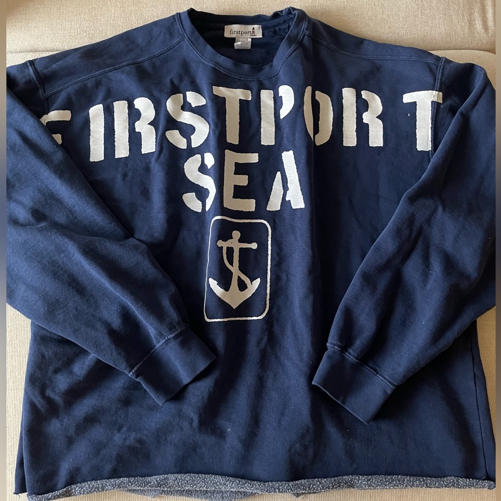 Free people oversized cut off sweatshirt